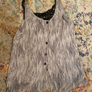Black and white patterned tank